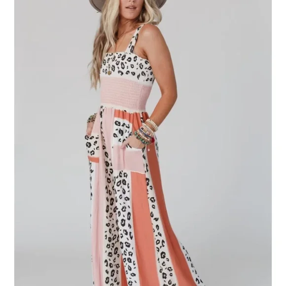 NWOT SERENDIPITY ANIMAL PRINT JUMPSUIT Size L - Picture 4 of 13